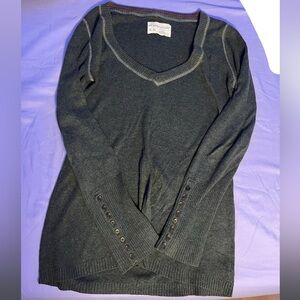 Y2K Aéropostale Grey Shirt with Buttons Details on Sleeves